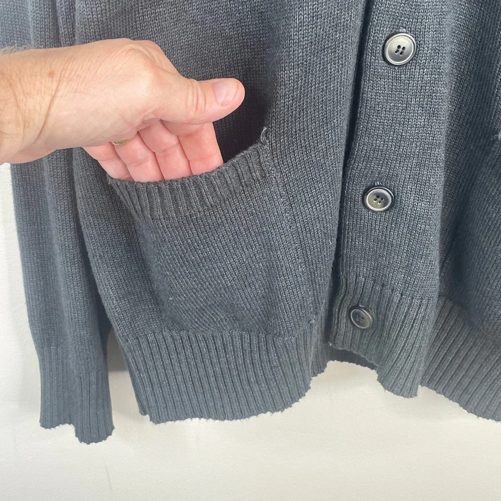 Vintage Oscar De La Renta Minimalist Mock Neck Sweater XLarge Cardigan Neutral